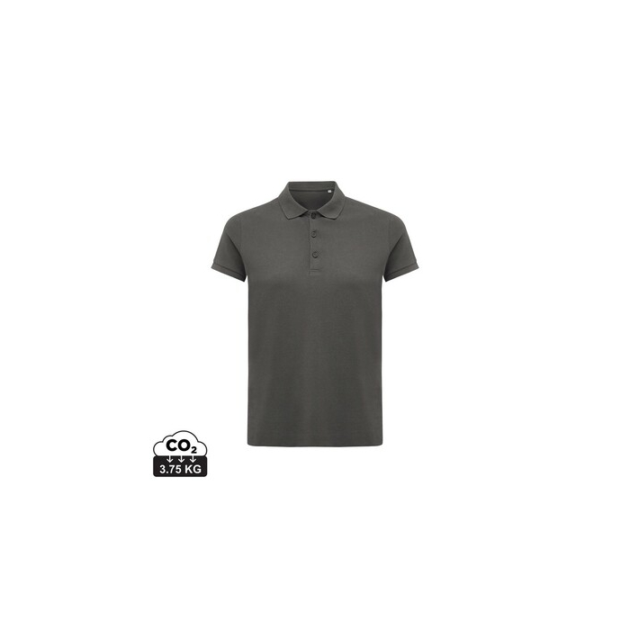 Damska koszulka polo Iqoniq Yosemite, tkanina pique z bawełny z recyklingu szary