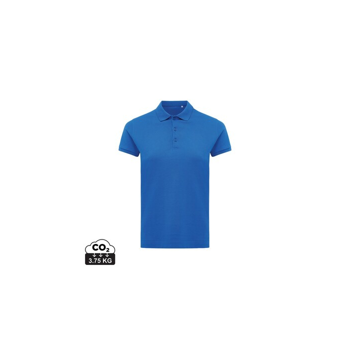 Damska koszulka polo Iqoniq Yosemite, tkanina pique z bawełny z recyklingu niebieski