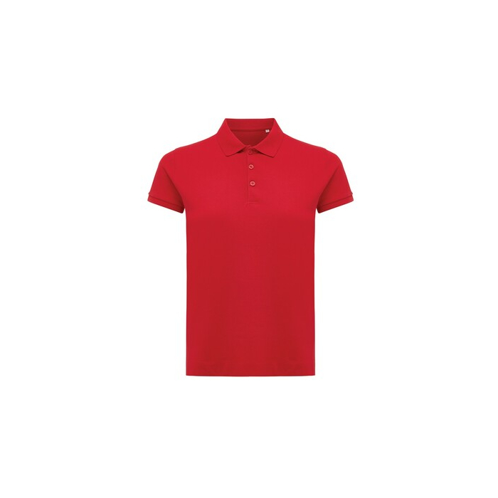 Damska koszulka polo Iqoniq Yosemite, tkanina pique z bawełny z recyklingu czerwony
