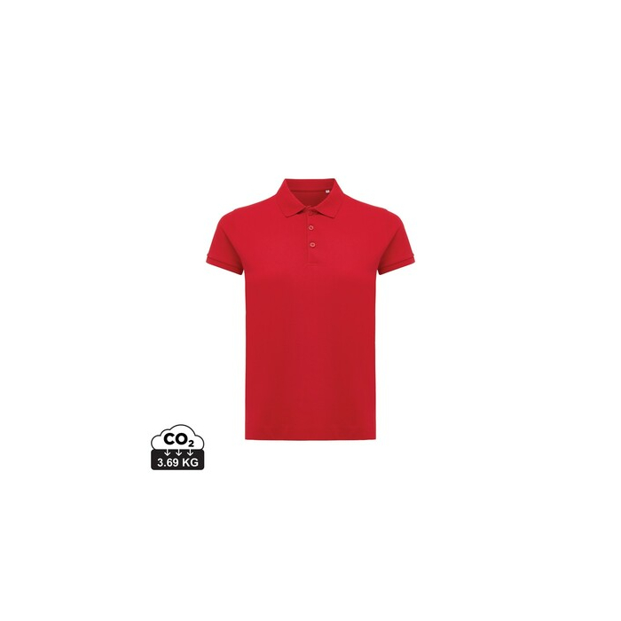 Damska koszulka polo Iqoniq Yosemite, tkanina pique z bawełny z recyklingu czerwony