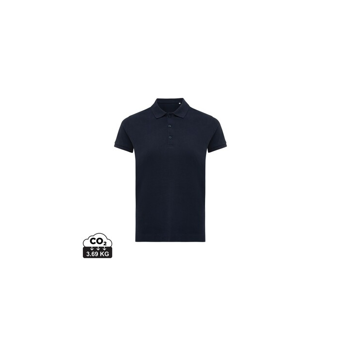 Damska koszulka polo Iqoniq Yosemite, tkanina pique z bawełny z recyklingu niebieski