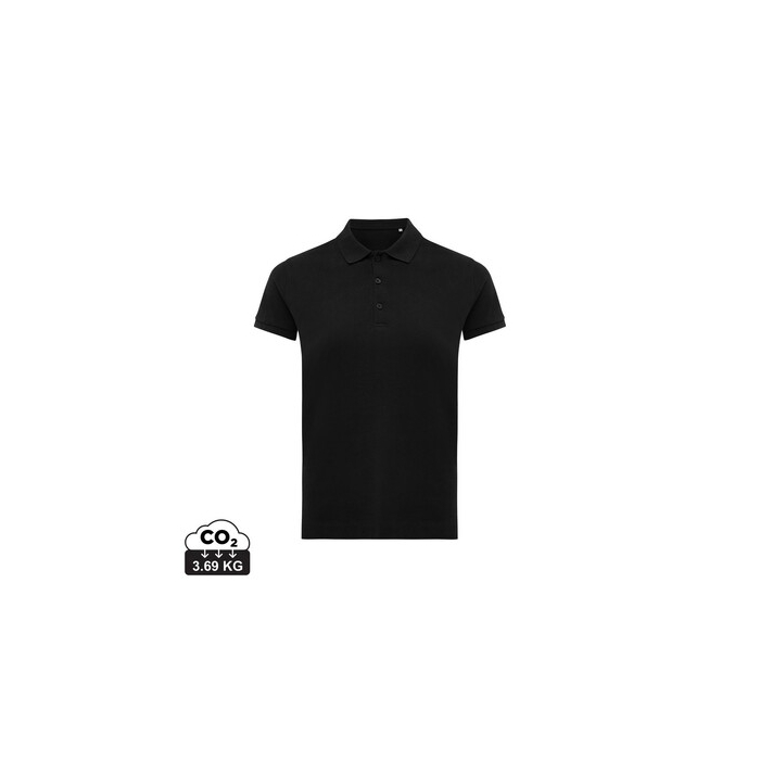 Damska koszulka polo Iqoniq Yosemite, tkanina pique z bawełny z recyklingu czarny