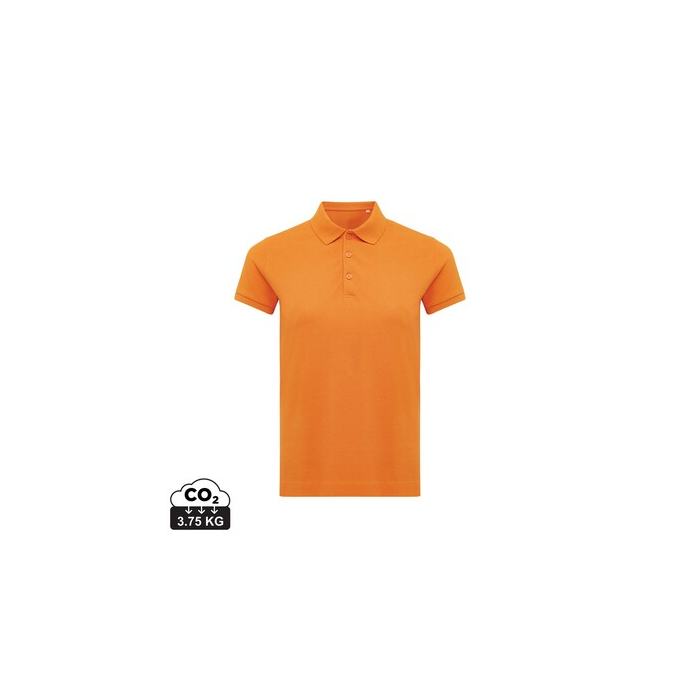 Damska koszulka polo Iqoniq Yosemite, tkanina pique z bawełny z recyklingu pomarańczowy