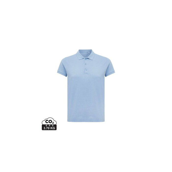 Damska koszulka polo Iqoniq Yosemite, tkanina pique z bawełny z recyklingu niebieski