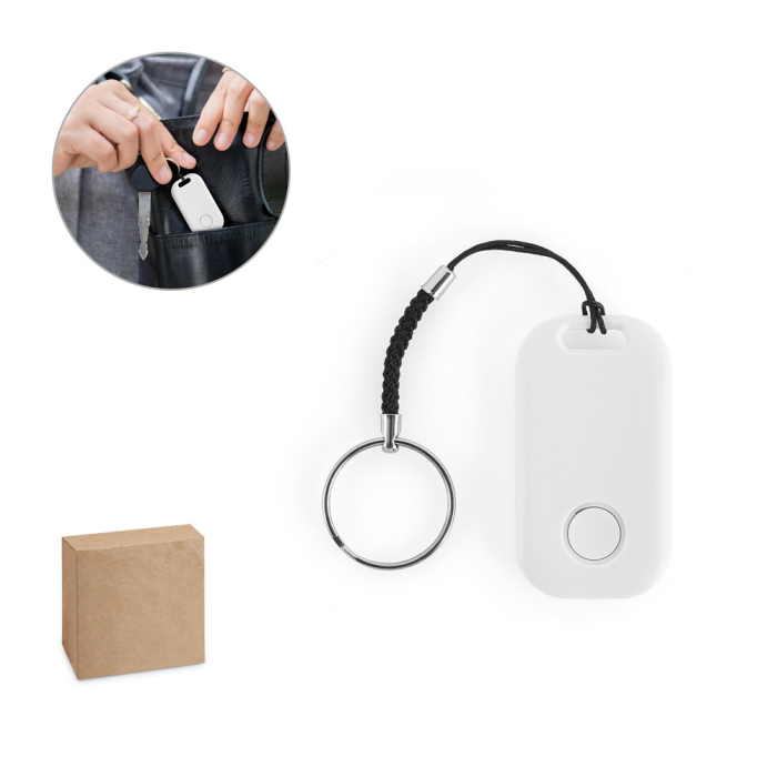 DAMY. Bezprzewodowy lokalizator o kompaktowej, lekkiej konstrukcji, wykonany z przetworzonego tworzywa ABS (100% rABS)