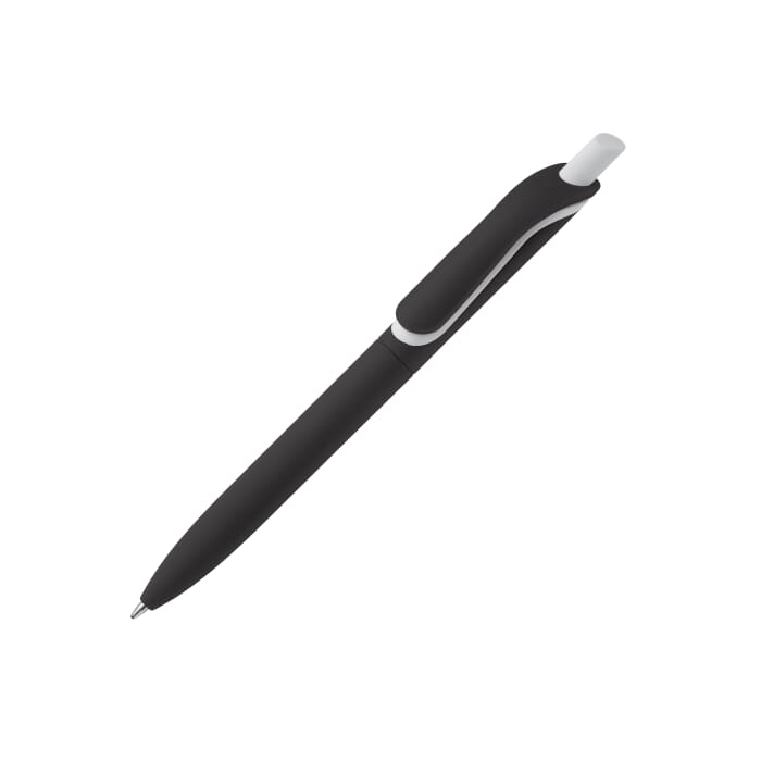 Delikatny w dotyku długopis Click Shadow Wyprodukowany w Niemczech, czarny