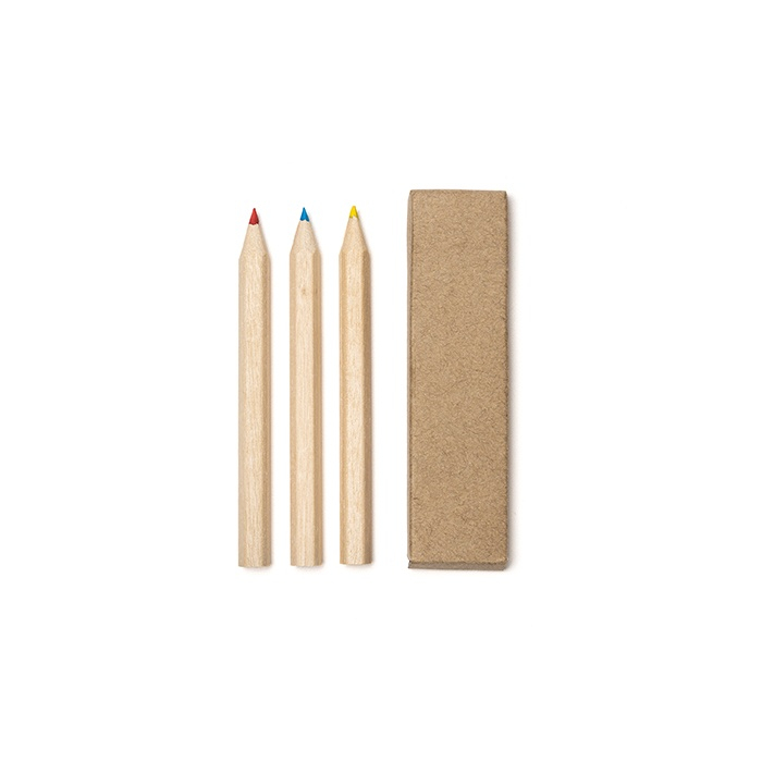 DENOK - Zestaw 3 kredek w tekturowym pudełku z recyklingu