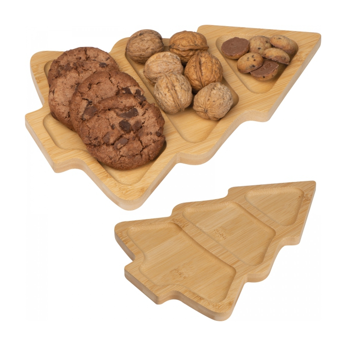 Deska na przekąski choinka, beżowy