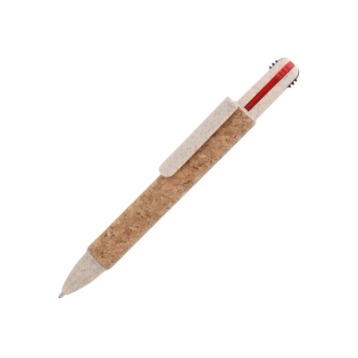 Długopis 4-kolorowy Cork, naturalny