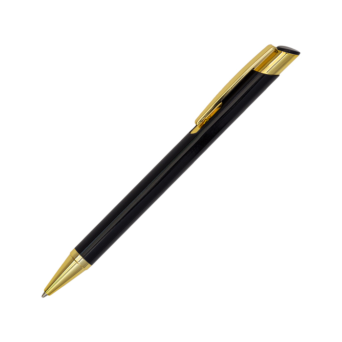 Długopis aluminiowy Lindi, czarny/złoty