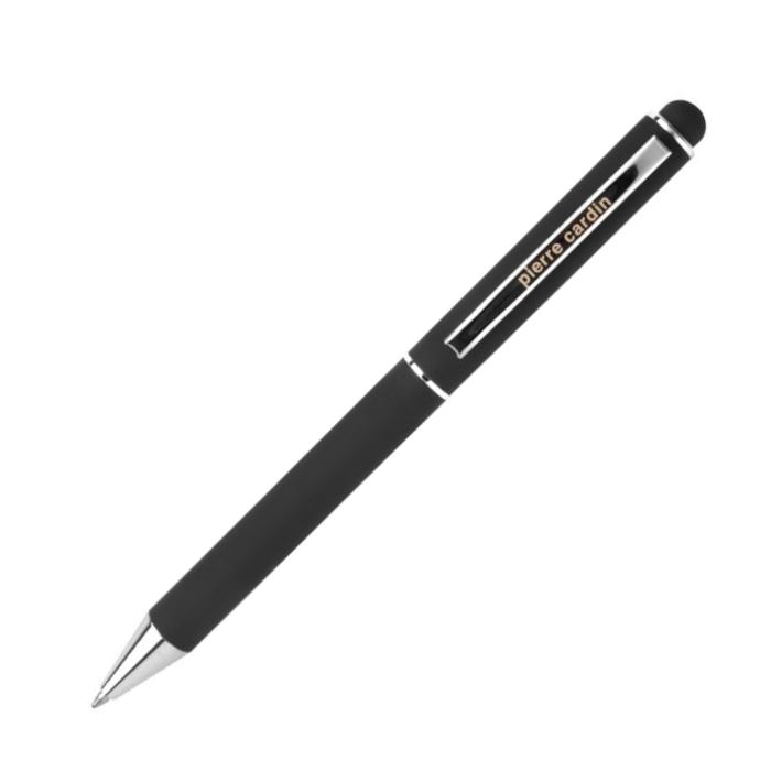 Długopis metalowy touch pen, soft touch CLAUDIE Pierre Cardin, czarny