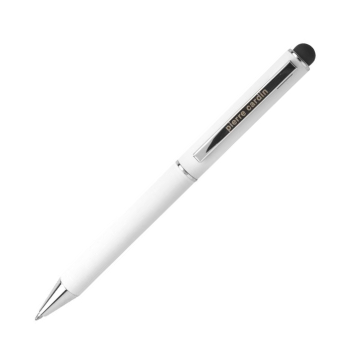Długopis metalowy touch pen soft touch CLAUDIE Pierre Cardin, biały