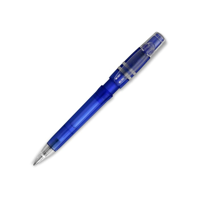 Długopis Nora Clear przejrzysty, ciemnoniebieski transparentny