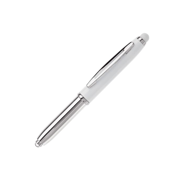 Długopis Stylus Shine+rysik, biały