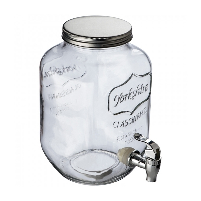 Dozownik do napojów 4l i 4 słoiki 450 ml ACAPULCO, przeźroczysty