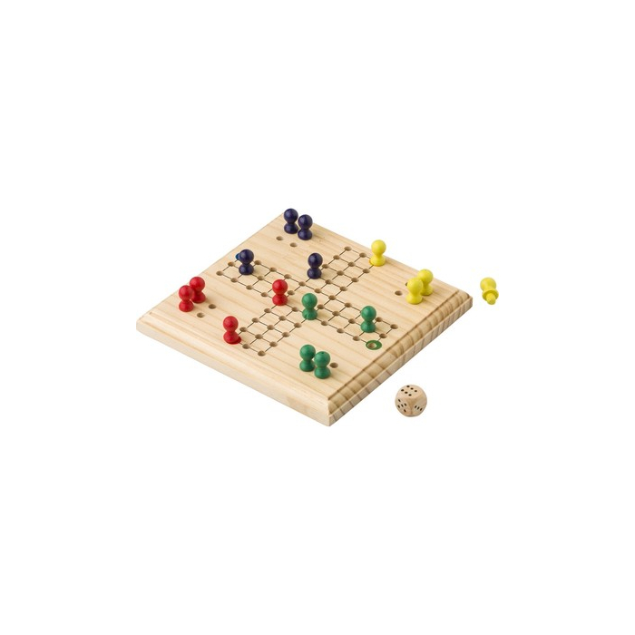 Drewniana gra planszowa "Chińczyk" brązowy