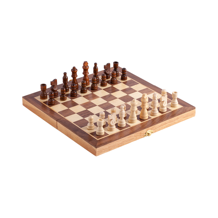Drewniane szachy, brązowy