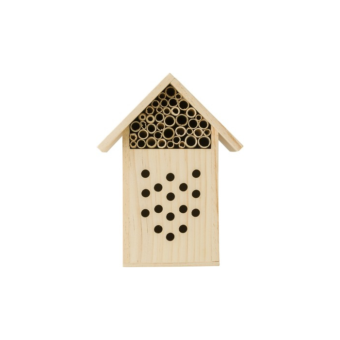 Drewniany domek dla owadów brązowy