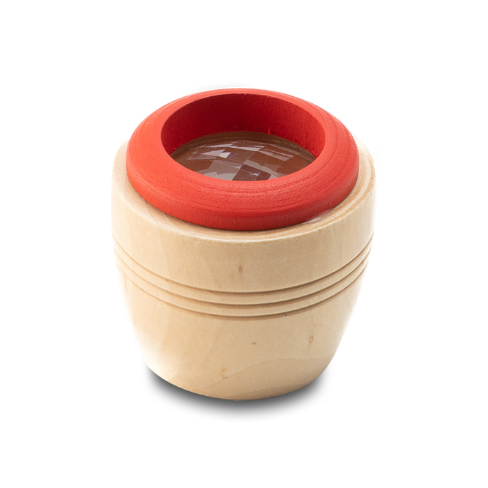 Drewniany kalejdoskop, czerwony