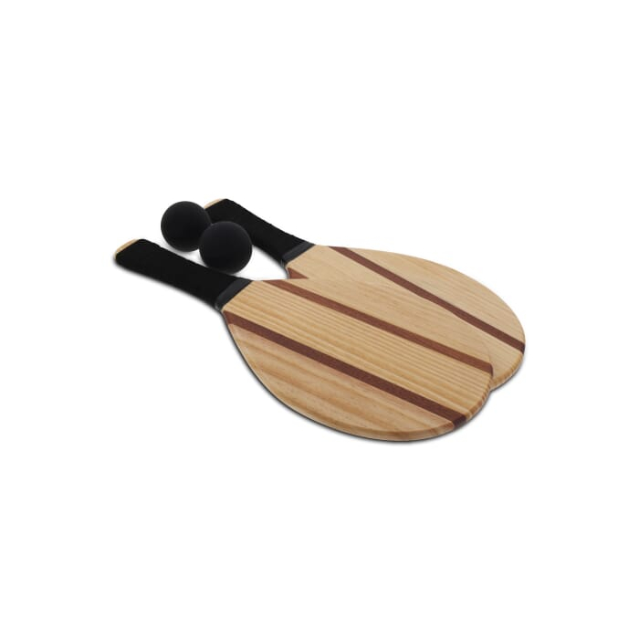 Drewniany zestaw plażowy do frescobol, drewniany