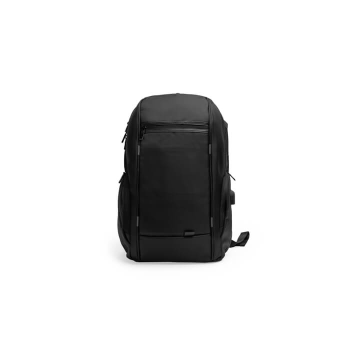 DUKE - Plecak z nylonu z wyjściem USB i kablem micro USB