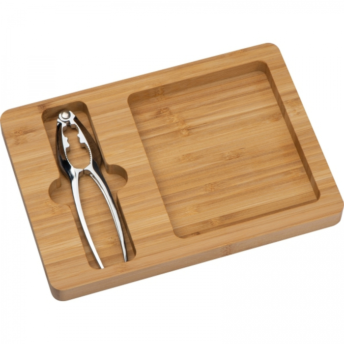 Dziadek do orzechów z tacą, beżowy