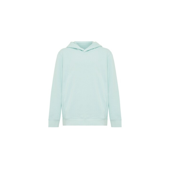 Dziecięca bluza z kapturem i kieszeniami Iqoniq Yengo z bawełny z recyklingu zielony