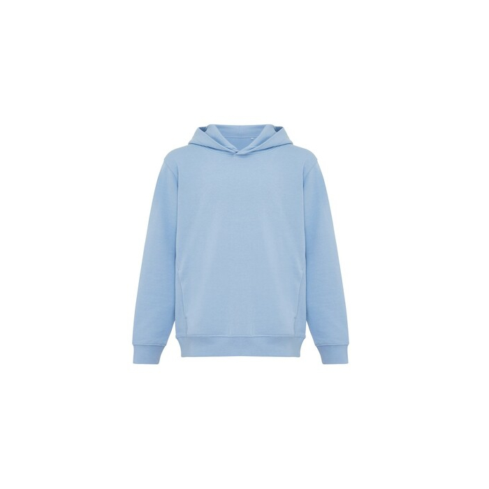 Dziecięca bluza z kapturem i kieszeniami Iqoniq Yengo z bawełny z recyklingu niebieski