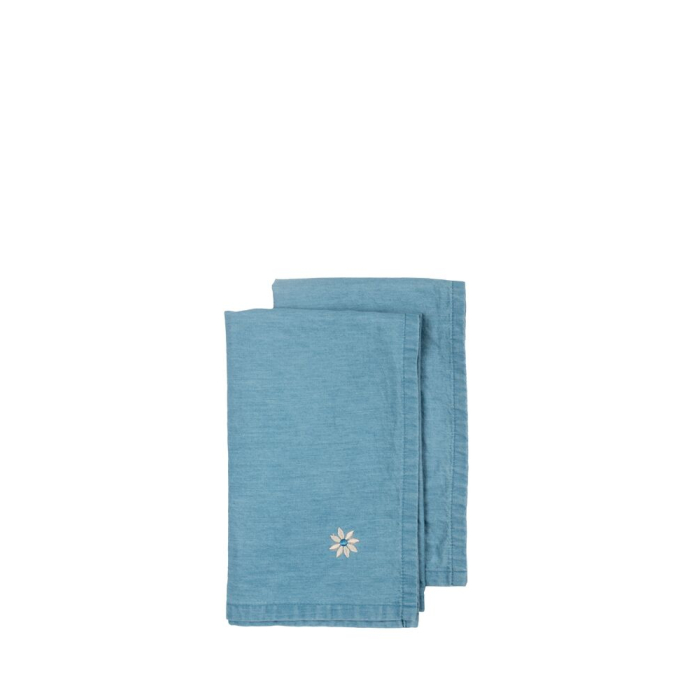 EDEN SERWETKA DENIM, ZESTAW 2 SZT., NIEBIESKI