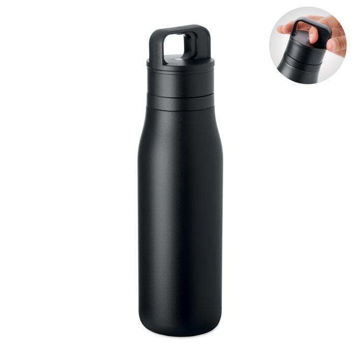 EMPIRE - Butelka dwuścienna 500 ml, Czarny