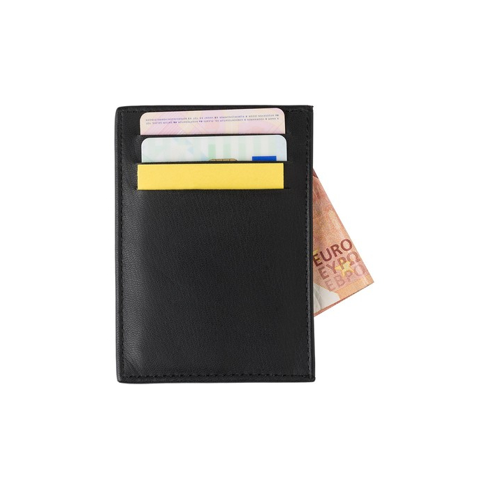 Etui na karty kredytowe, ochrona RFID czarny