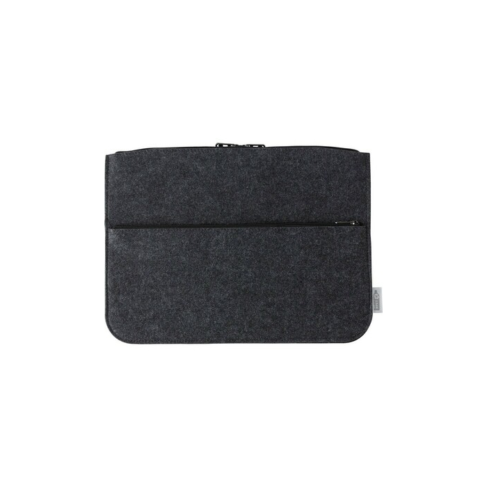 Etui na laptopa 14" z filcu RPET, teczka na dokumenty grafitowy