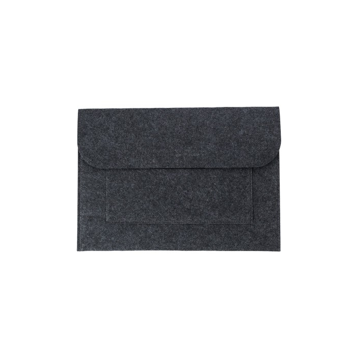 Etui na laptopa z filcu RPET, teczka na dokumenty grafitowy