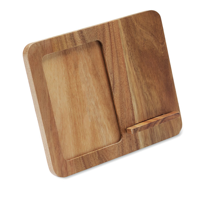 FINWOOD - Akacjowa ramka i ładowarka 15W, Drewna
