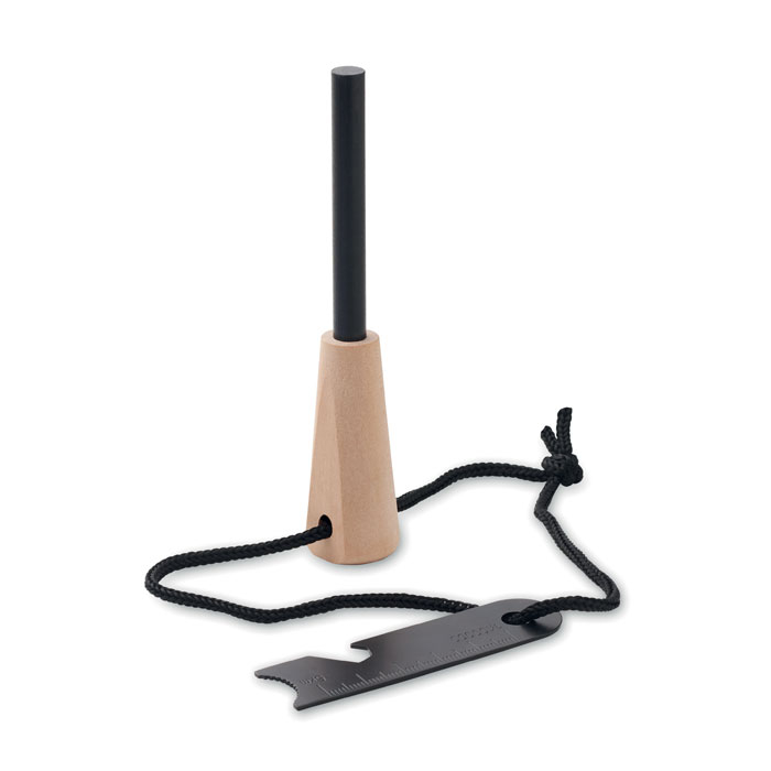 FUEGOR - Krzesiwo z rączką z drewna sosn, Drewna