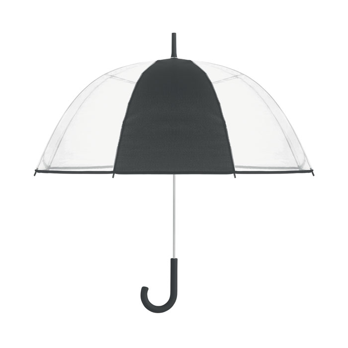 GOTA - Przezroczysty parasol ⌀102cm/23″ z uchwytem na haczyk., Czarny