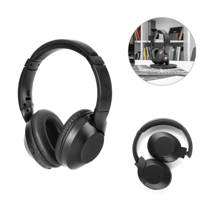 HENDRIX. Składane słuchawki bezprzewodowe z baterią o żywotności 20 godzin wykonaną w ABS pochodzącego z recyklingu (100% rABS)