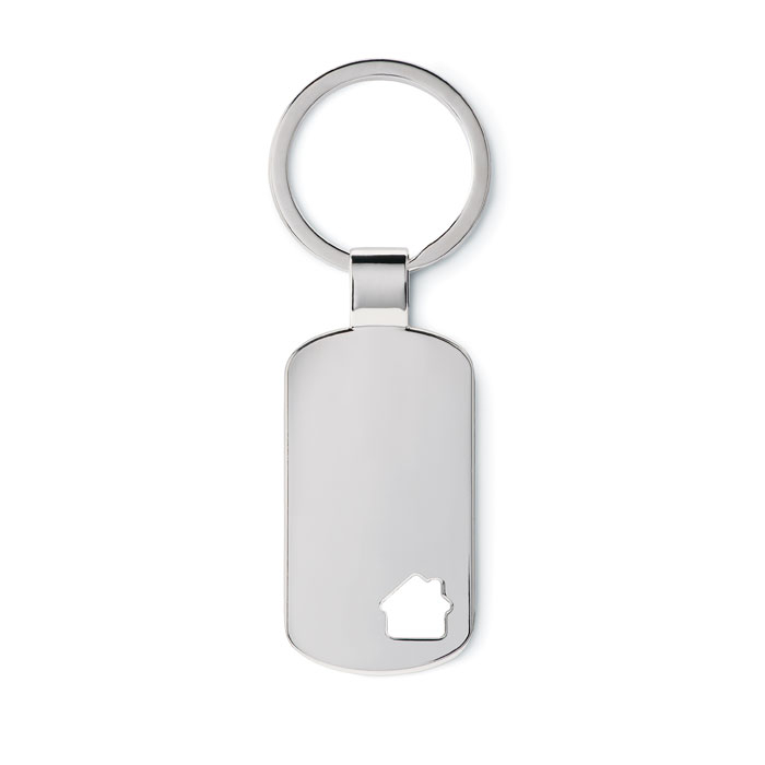 HOUSE KEY - Brelok do kluczy / domek, Srebrny Mat