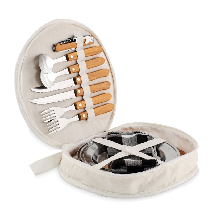 HUDSON - Zestaw piknikowy dla 2 osób, Bezowy