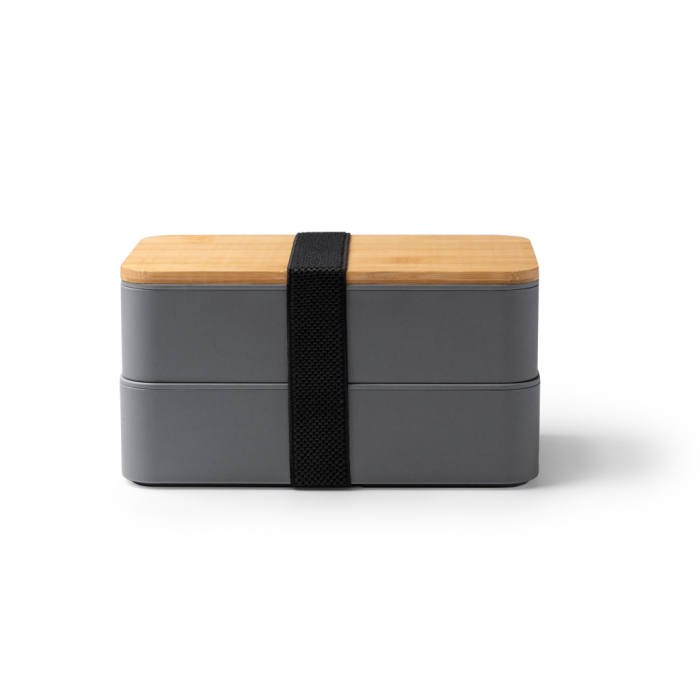 Janex - Pudełko na lunch z dwiema przegrodami i bambusową przykrywką. • Janex - Pudełko na lunch z dwiema przegrodami i bambusową przykrywką.