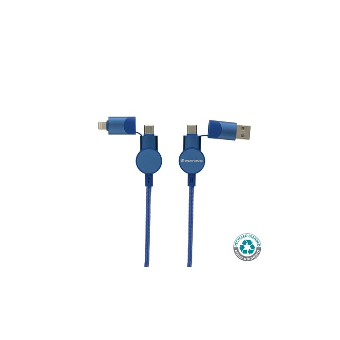 Kabel do ładowania 6 w 1 45W Urban Vitamin Oakland niebieski