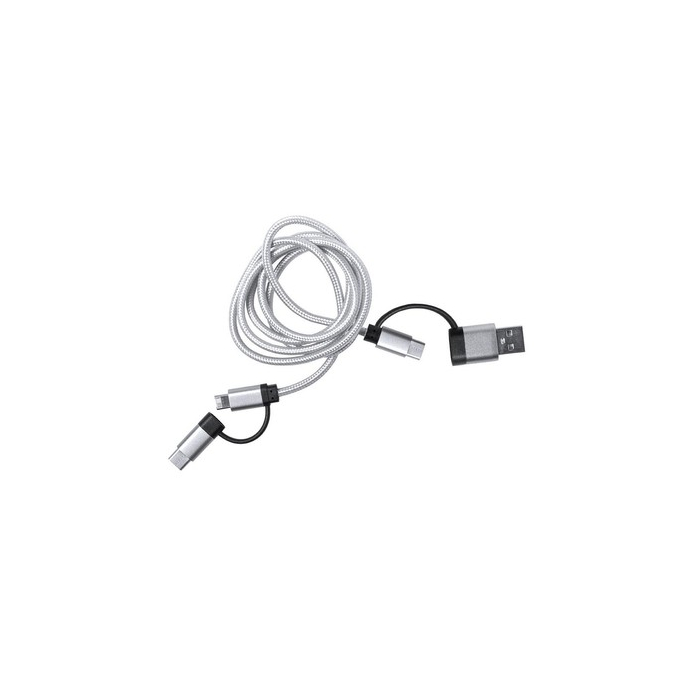 Kabel do ładowania srebrny