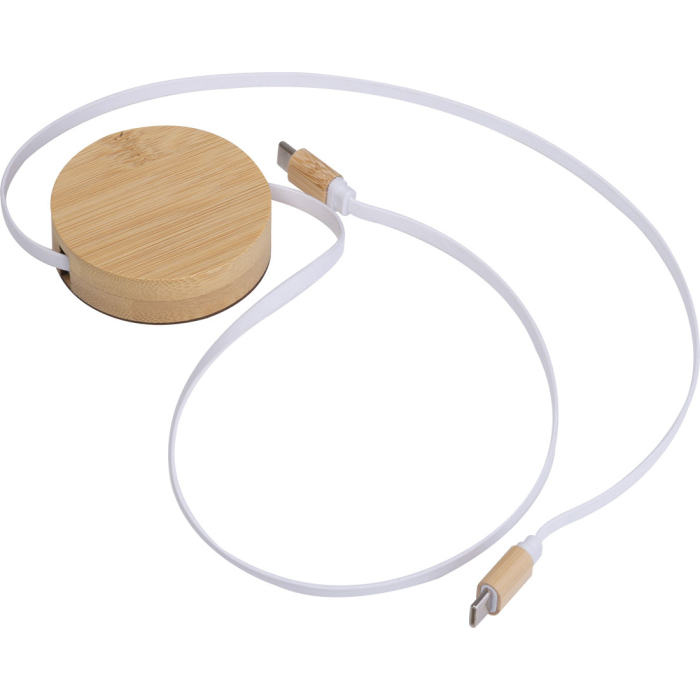 Kabel do ładowania RENTON, beżowy