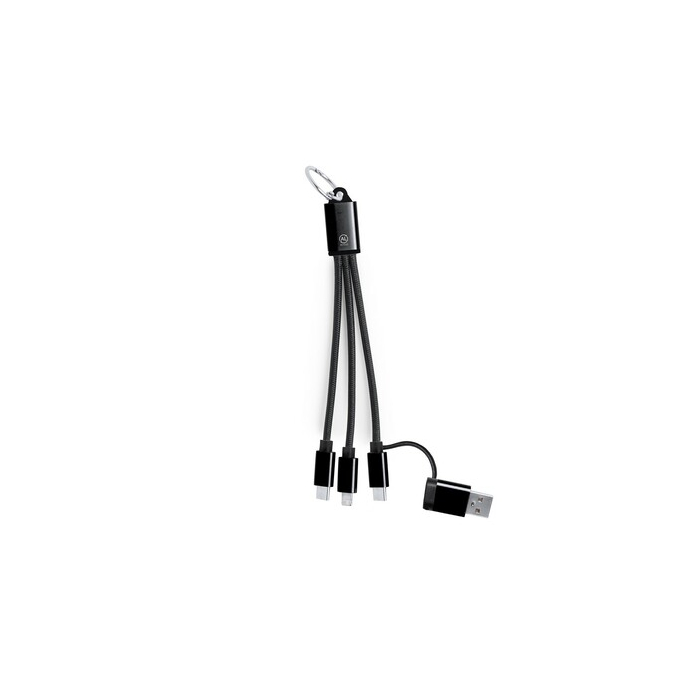 Kabel do ładowania z aluminium z recyklingu czarny