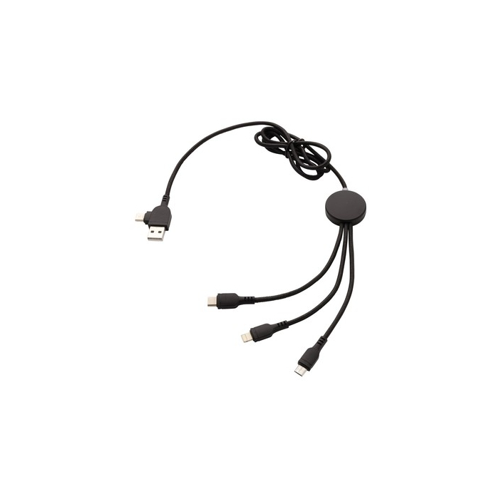 Kabel do ładowania z podświetleniem logotypu czarny