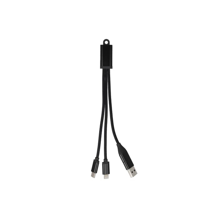 Kabel ładujący 2 w 1 USB-A/C do USB-C i Lightning, aluminiowy