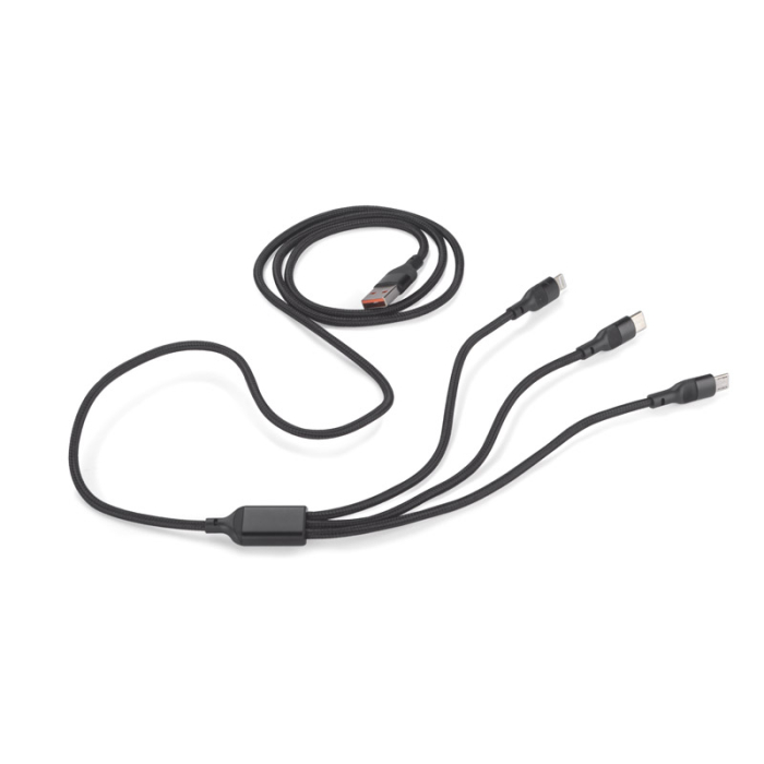 Kabel USB 3 w 1 FAST czarny