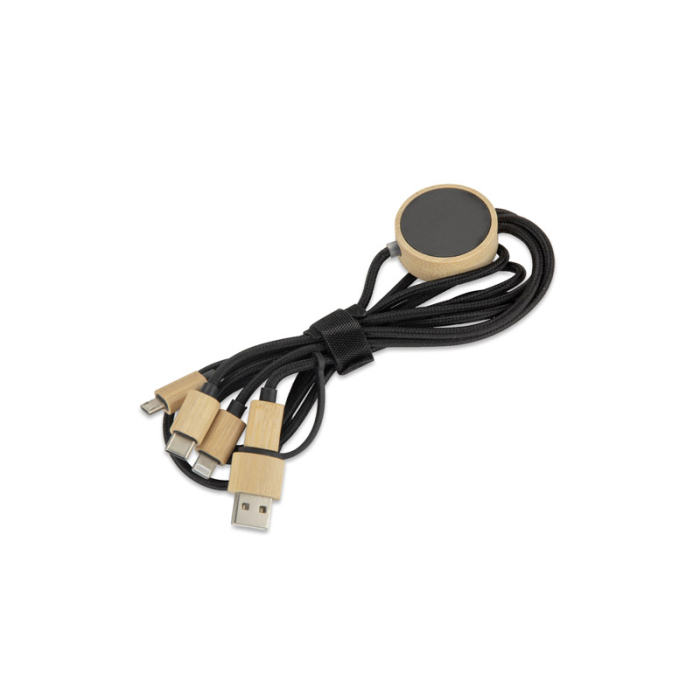 Kabel USB 4 w 1 GLOWIK czarny
