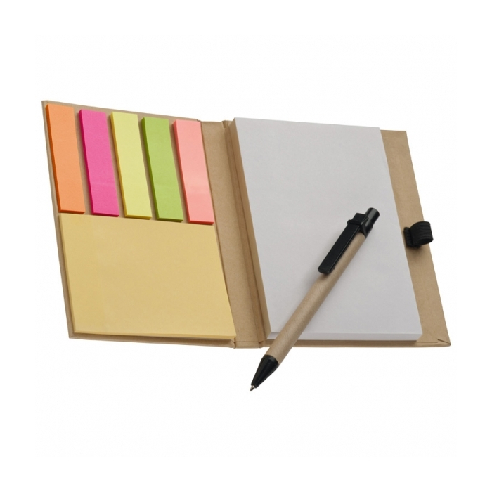 Karteczki do markowania z długopisem ST. LOUIS, brązowy