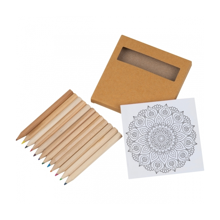 Kolorowanka z kredkami 12 kolorów OHIO, wielokolorowy